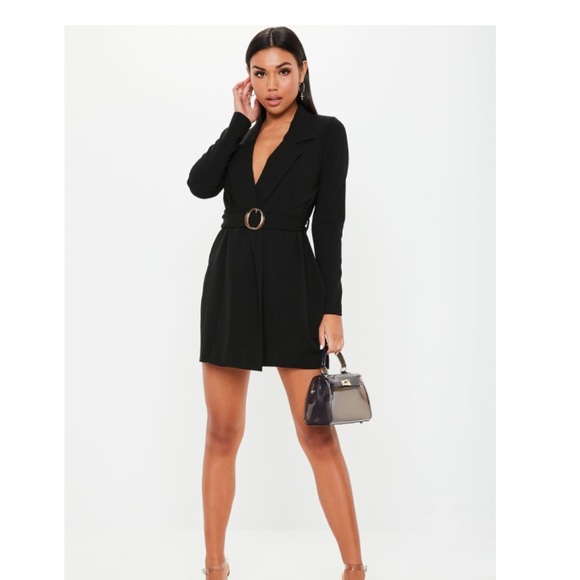 black tuxedo blazer dress